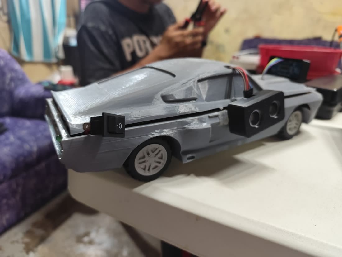 ChaChaBot full side profile on workbench